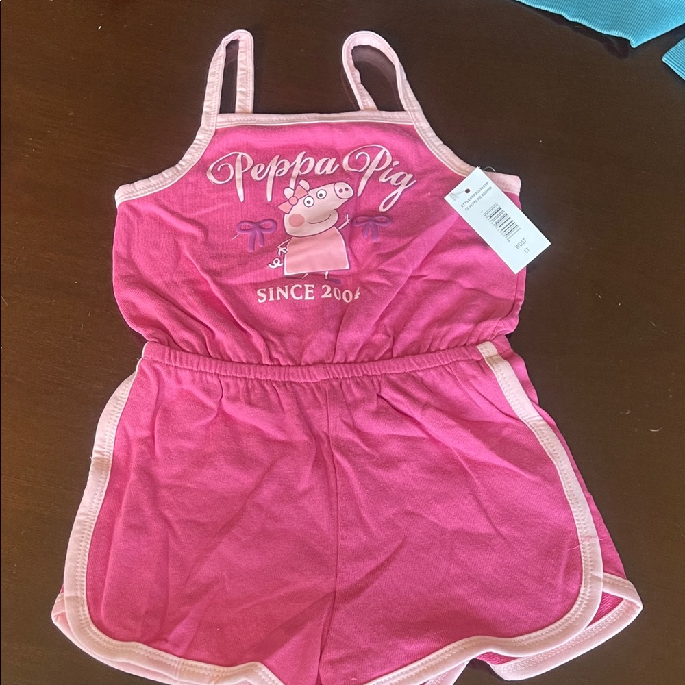 Peppa Pig Pink Romper nwt 5T